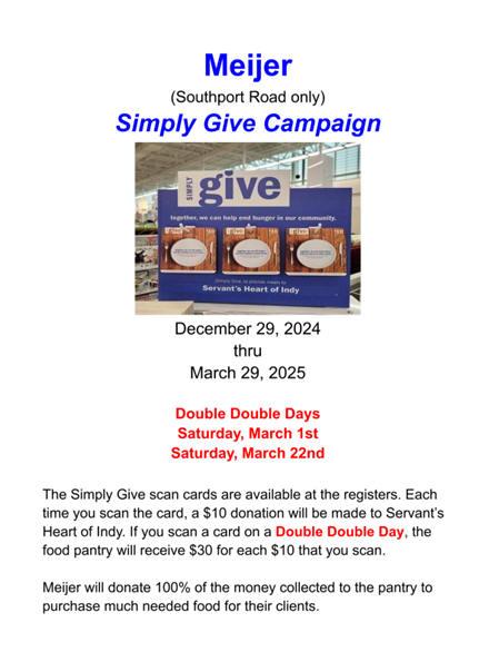 Meijer Simply Give Campaign